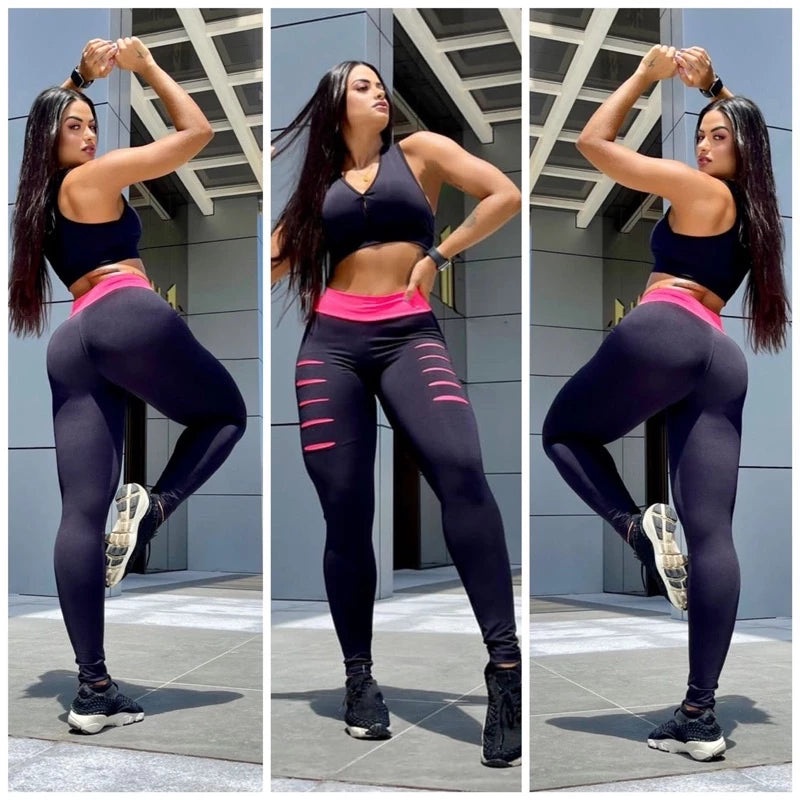 Conjunto Calça Legging Leg Treino Mais Top Fitness Calça Feminina Academia Tendência + FRETE GRATIS🚚