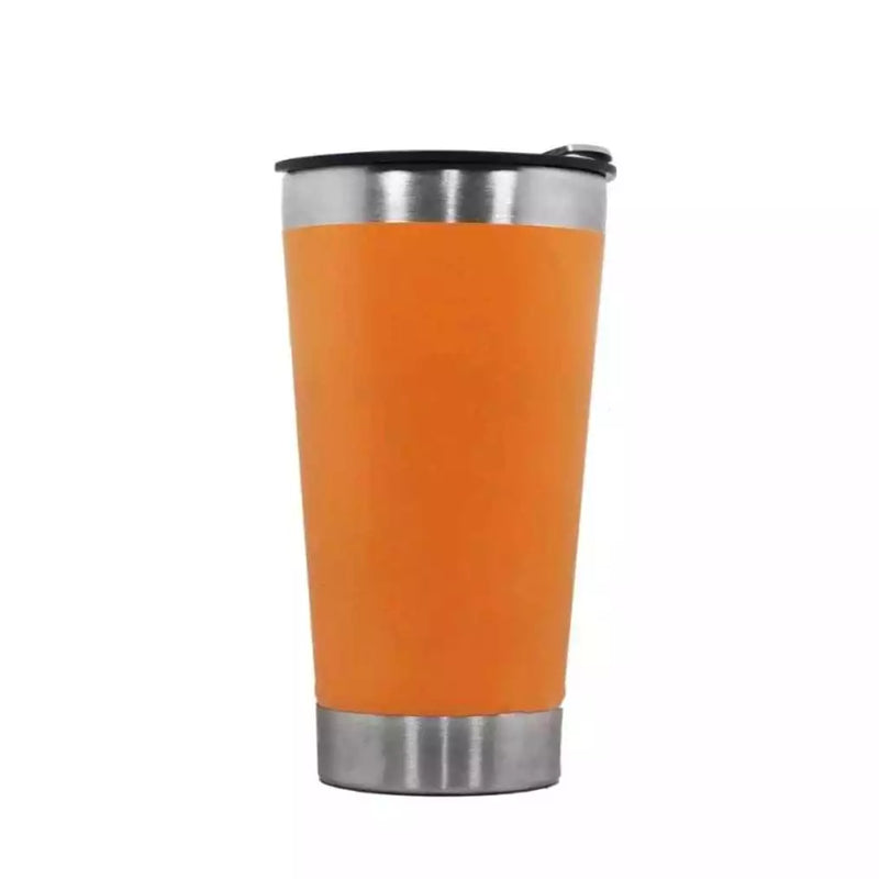 Copo Térmico inox para cerveja Com Tampa e Abridor 473ml Presente