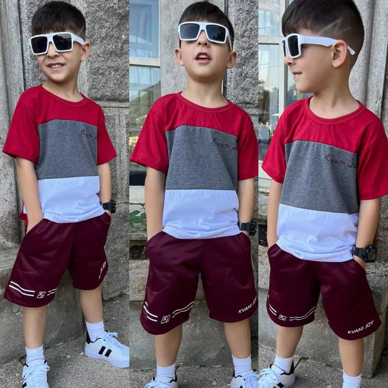 Conjunto Juvenis para Meninos Camisa e Bermuda (Tamanhos 2 a 12 Anos) Coleção 2024 + Frete Grátis 🚚