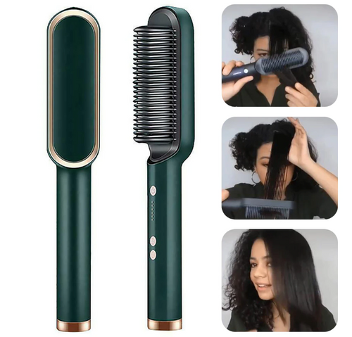 Escova Alisadora Stacy Hair 5 em 1 CABELOS LISOS NA HORA